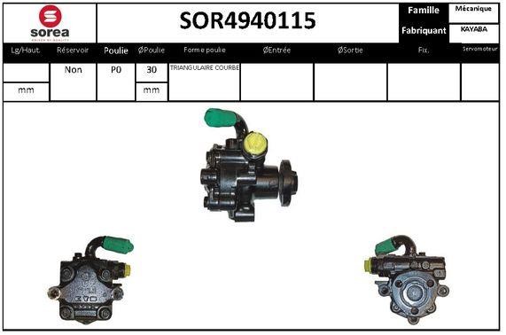 SNRA SOR4940115 Hydraulic Pump, steering system SOR4940115