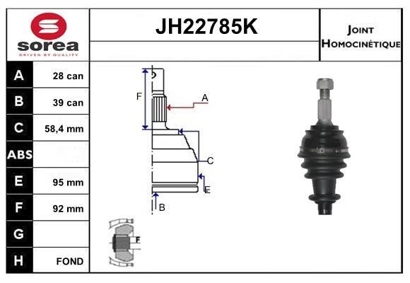 SNRA JH22785K Joint kit, drive shaft JH22785K