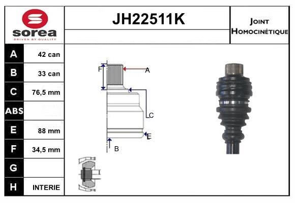 SNRA JH22511K CV joint JH22511K