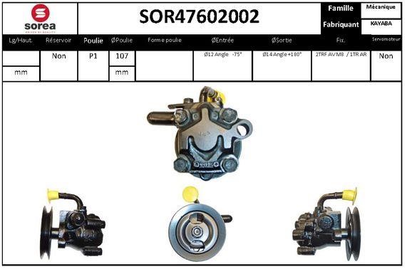 SNRA SOR47602002 Hydraulic Pump, steering system SOR47602002