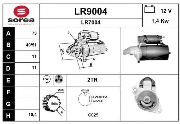 SNRA LR9004 Starter LR9004