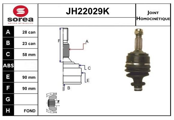 SNRA JH22029K CV joint JH22029K