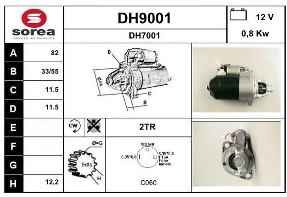 SNRA DH9001 Starter DH9001