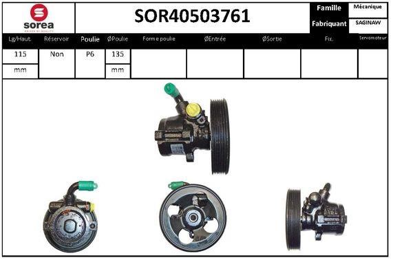 SNRA SOR40503761 Hydraulic Pump, steering system SOR40503761