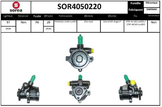 SNRA SOR4050220 Hydraulic Pump, steering system SOR4050220