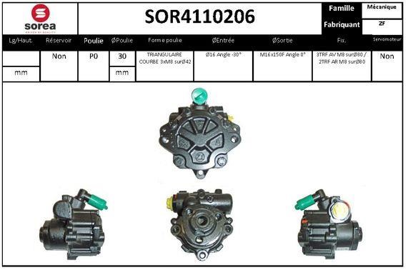 SNRA SOR4110206 Hydraulic Pump, steering system SOR4110206