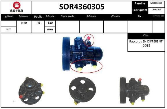 SNRA SOR4360305 Hydraulic Pump, steering system SOR4360305