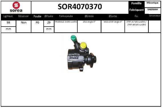 SNRA SOR4070370 Hydraulic Pump, steering system SOR4070370