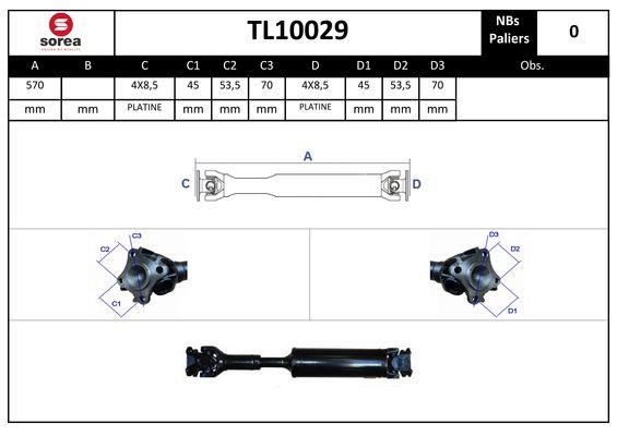 SNRA TL10029 Propshaft, axle drive TL10029
