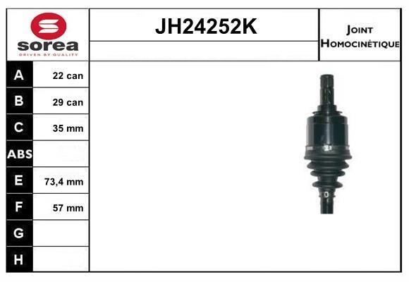 SNRA JH24252K Joint Kit, drive shaft JH24252K