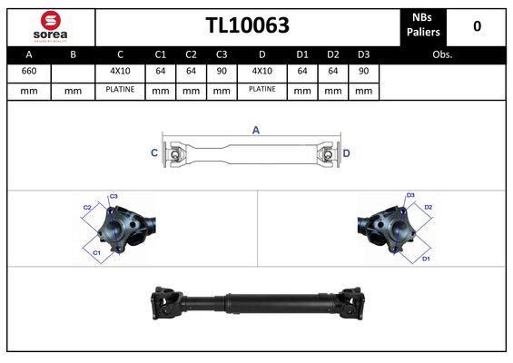 SNRA TL10063 Propshaft, axle drive TL10063