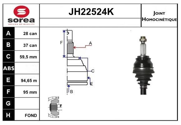 SNRA JH22524K CV joint JH22524K