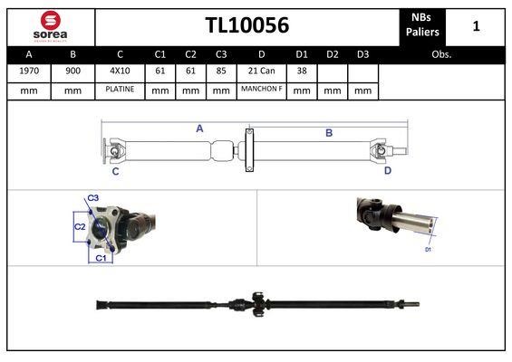 SNRA TL10056 Propshaft, axle drive TL10056