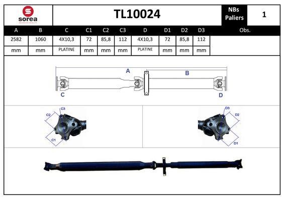 SNRA TL10024 Propshaft, axle drive TL10024