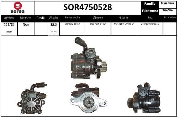 SNRA SOR4750528 Hydraulic Pump, steering system SOR4750528
