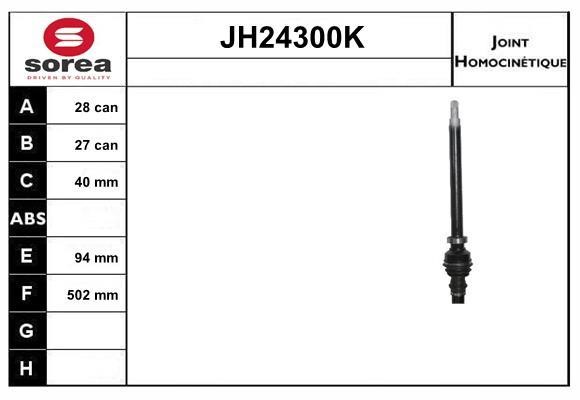 SNRA JH24300K Joint kit, drive shaft JH24300K