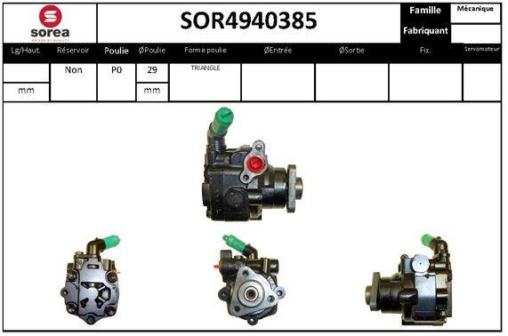 SNRA SOR4940385 Hydraulic Pump, steering system SOR4940385