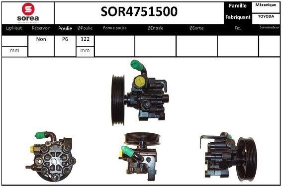 SNRA SOR4751500 Hydraulic Pump, steering system SOR4751500