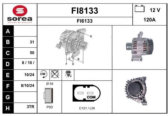 SNRA FI8133 Alternator FI8133