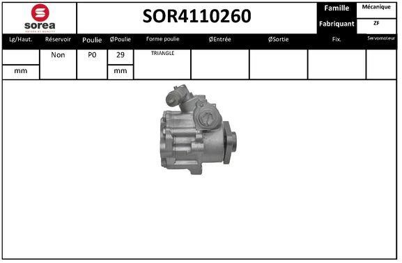 SNRA SOR4110260 Hydraulic Pump, steering system SOR4110260