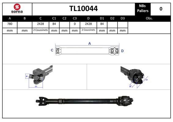 SNRA TL10044 Propshaft, axle drive TL10044