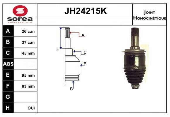 SNRA JH24215K Joint Kit, drive shaft JH24215K