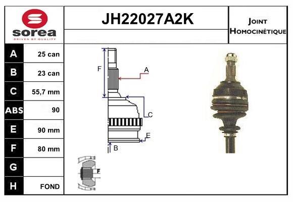 SNRA JH22027A2K CV joint JH22027A2K