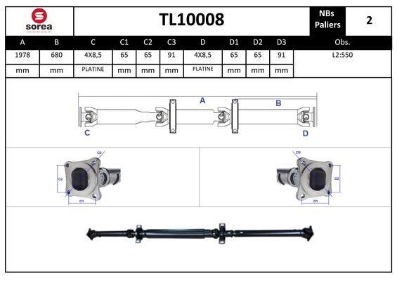 SNRA TL10008 Propshaft, axle drive TL10008