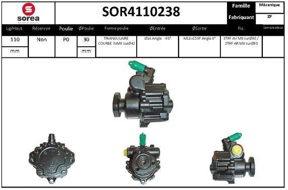 SNRA SOR4110238 Hydraulic Pump, steering system SOR4110238