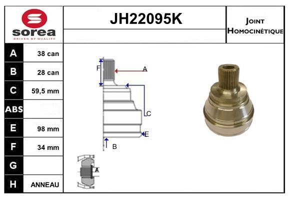 SNRA JH22095K CV joint JH22095K