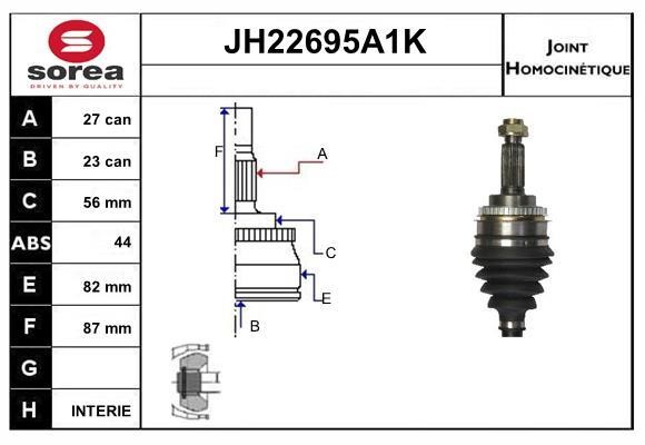 SNRA JH22695A1K Joint kit, drive shaft JH22695A1K