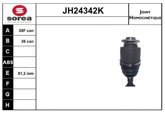 SNRA JH24342K Joint kit, drive shaft JH24342K