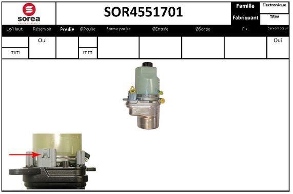 SNRA SOR4551701 Hydraulic Pump, steering system SOR4551701