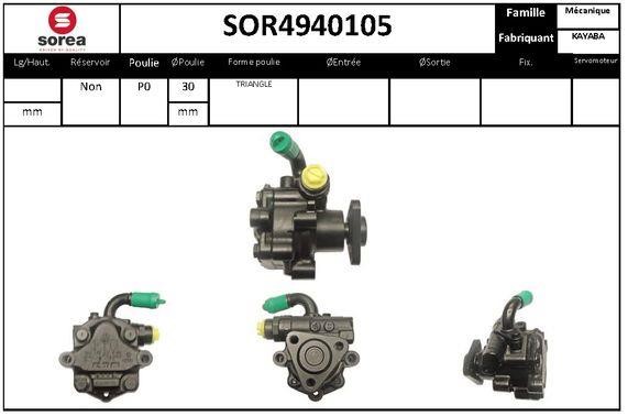SNRA SOR4940105 Hydraulic Pump, steering system SOR4940105