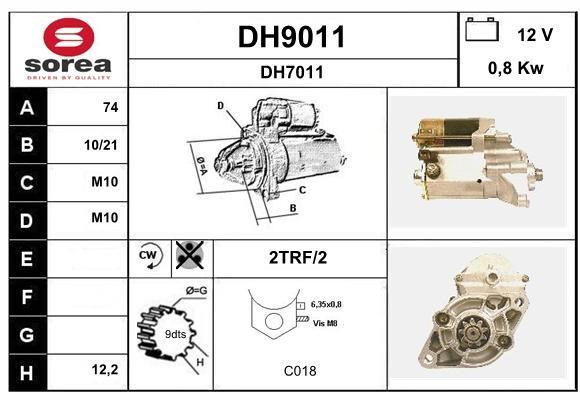 SNRA DH9011 Starter DH9011