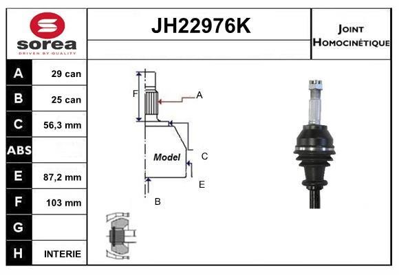 SNRA JH22976K Joint kit, drive shaft JH22976K