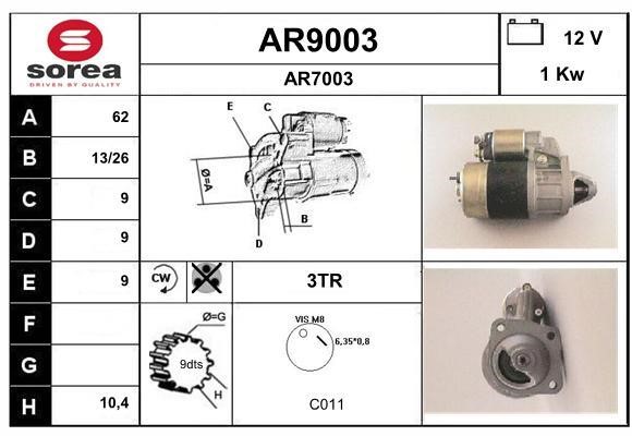 SNRA AR9003 Starter AR9003