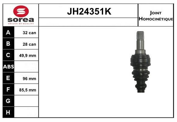 SNRA JH24351K Joint kit, drive shaft JH24351K