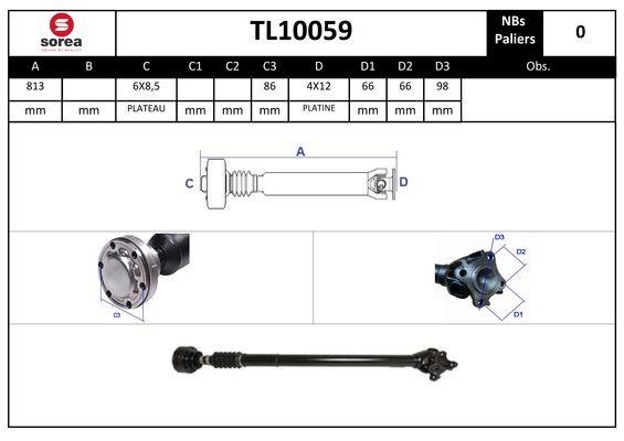 SNRA TL10059 Propshaft, axle drive TL10059