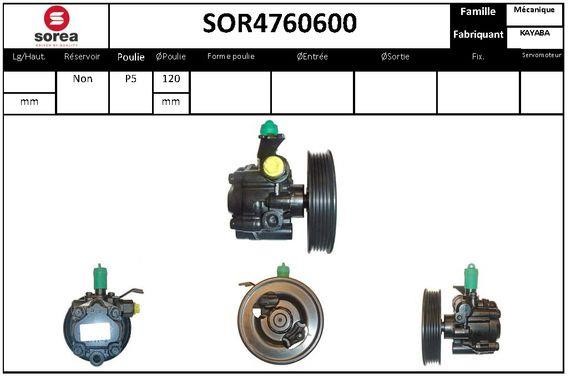 SNRA SOR4760600 Hydraulic Pump, steering system SOR4760600