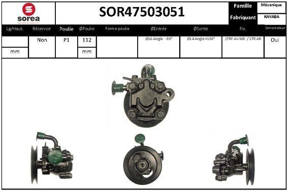 SNRA SOR47503051 Hydraulic Pump, steering system SOR47503051