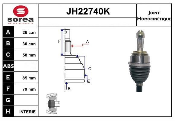 SNRA JH22740K Joint kit, drive shaft JH22740K