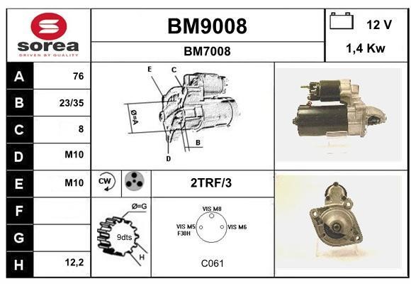 SNRA BM9008 Starter BM9008