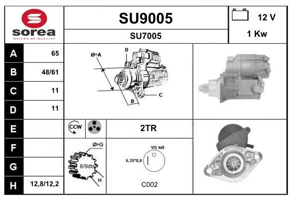 SNRA SU9005 Starter SU9005