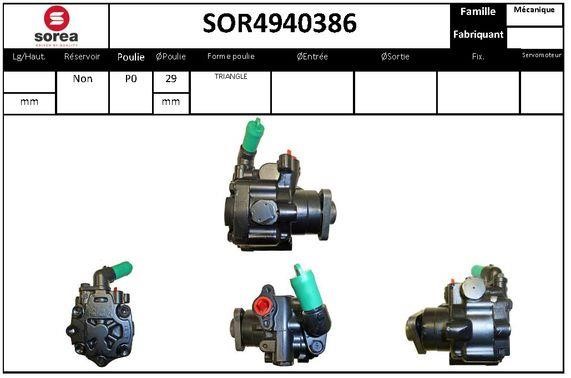 SNRA SOR4940386 Hydraulic Pump, steering system SOR4940386