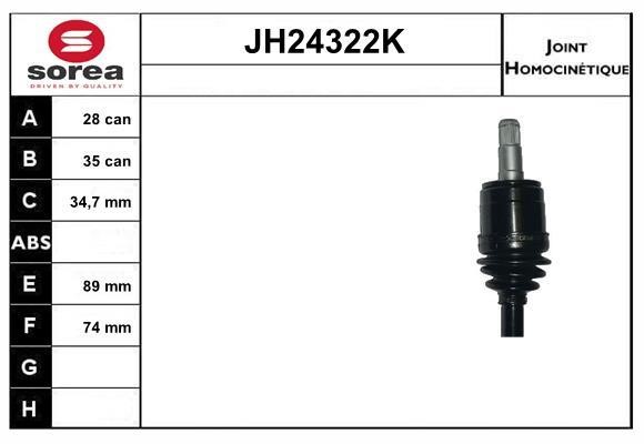 SNRA JH24322K Joint kit, drive shaft JH24322K