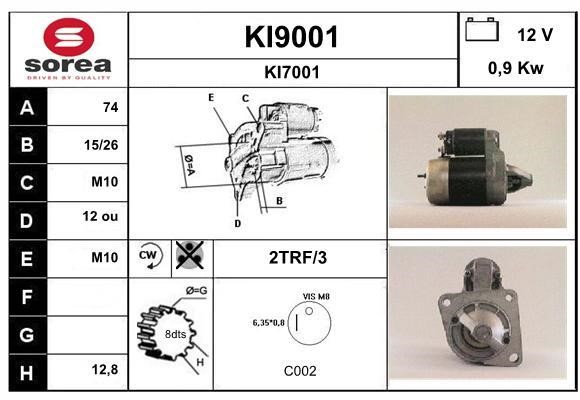 SNRA KI9001 Starter KI9001