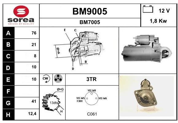SNRA BM9005 Starter BM9005