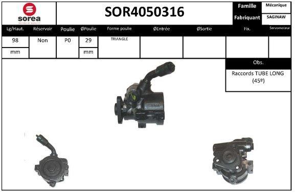 SNRA SOR4050316 Hydraulic Pump, steering system SOR4050316