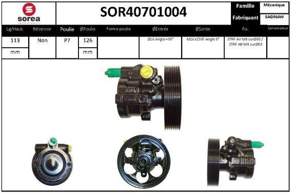 SNRA SOR40701004 Hydraulic Pump, steering system SOR40701004